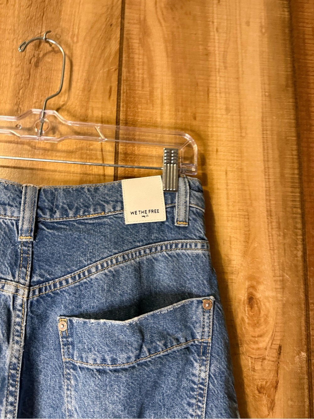 Free People "We The Free" Wide-Leg Jeans $148 Retail Raw Hem - Picture 14 of 14